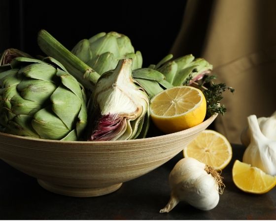 Artichokes with Garlic and Lemons
